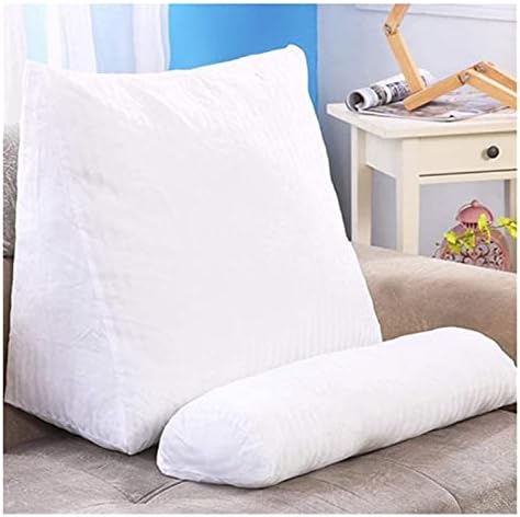 Almofada Yangxiup travesseiro de almofada de cunha traseira ajustável, travesseiro de leitura com travesseiro de pescoço ajustável almofada de cunha traseira para sofá -cama 45x45x20cm