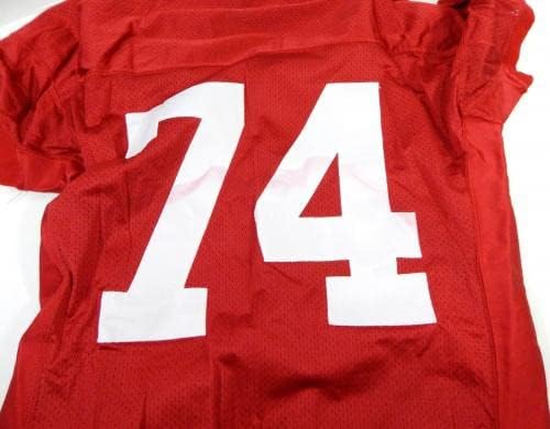 1995 San Francisco 49ers Steve Wallace 74 Jogo emitido Red Jersey 52 DP26908 - Jerseys de jogo NFL não assinado