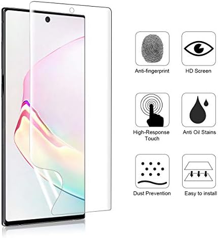 Ermorgen TPU Screen Protector Compatível para Samsung Galaxy Note 10 Plus 10+ 5G High Definition Edge to Edge HD, Anti-Scratch