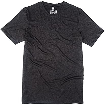 T-shirt de manga curta alta de manga curta de cabos finos de masculino, camiseta macia de poli/algodão longa
