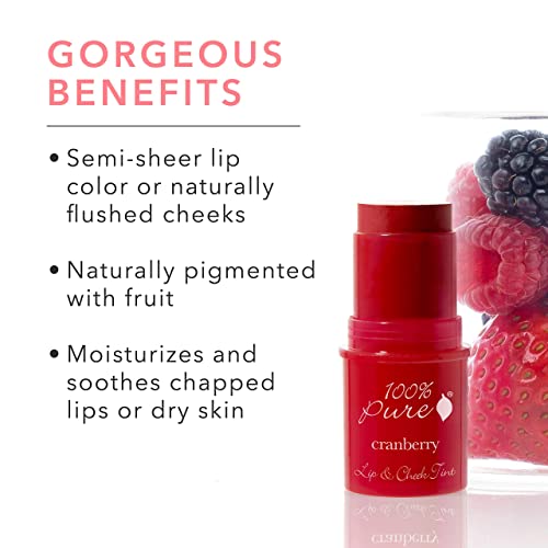 Tonalidade pura de lábios e bochechas, brilho de cranberry, lábios duradouros e palito de blush, maquiagem natural, tonalidade