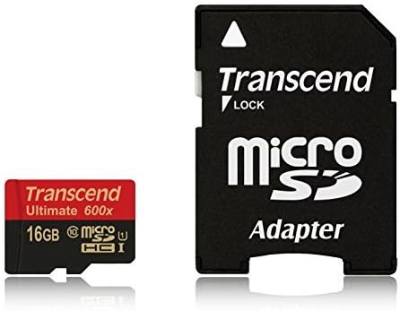 Transcend 16 GB MicrosDHC Classe 10 UHS-I Card com adaptador 90 MB/S