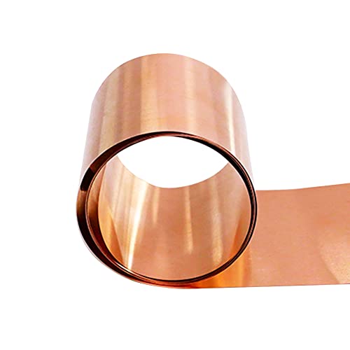 Ququyi Copper Metal Foil Roll 0,012 × 2 × 3,28 pés de cobre tira de cobre