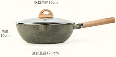 N/A Maifan Stone Pot Housed Kitchen Sopa Pot + Fritar Combinação de Frigideira Não Belável Menos Óleo e Menos Fumaça Fácil de Limpar Pan Pan