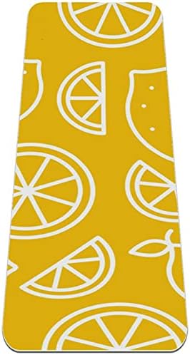 6mm de tapete de ioga extra grosso, limão Tropical Padrão de frutas amarelas estampas amarelas impressão ecológica TPE Mats de exercícios