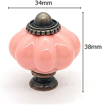 Botão da porta gulruh, 8x rosa 34 mm Móbulos de mobília do botão