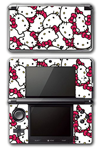 Hello Kitty Faces fofos video video vinil decalque capa de adesivo para a pele para o sistema Nintendo 3DS original