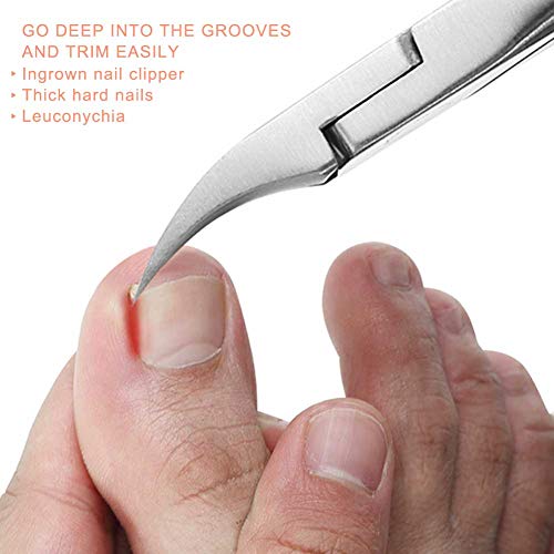 Nipper de unhas, pinças de cutículas profissionais, cortador de unhas encravada de unhas de unhas da unha Pedicure Manicure Tool para remover a cutícula da cutícula hangnail Cutticle Dead Skin