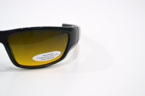 Óculos de sol de golfe envolvem a lente de policarbonato UV400 preto com cor HD de gradiente