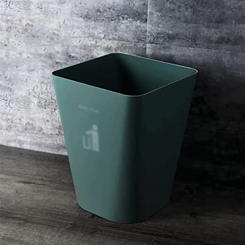 Zalord lixo lata de lata de lata quadrada sem tampa simples e bonita plástico lixo de lixo de escritório doméstico latas de lixo para cozinha