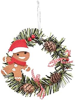 Eoflw Decorações de Natal Christmas Christmas Christmas Snowman Elk Round PVC Ornamentos
