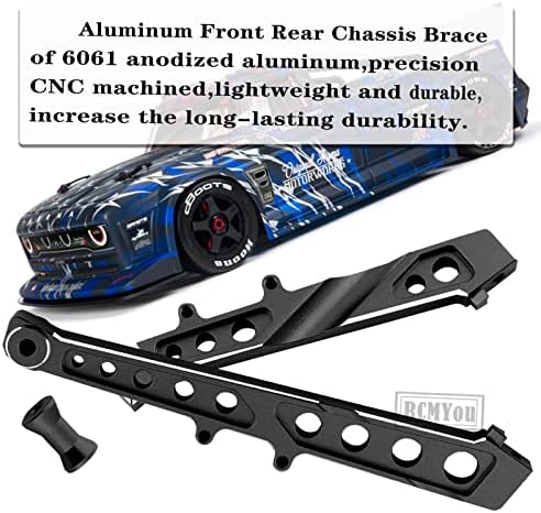 RCMYou Atualizações de Brace de chassi de alumínio para Arrma 1/7 crime 6s BLX/Infração 6S BLX/Roller ilimitado, lúpulos de cinta