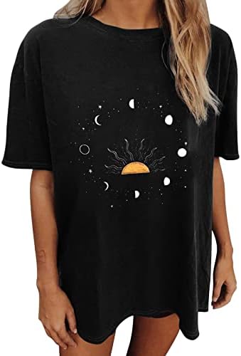 Camisetas gráficas de grandes dimensões para mulheres camisetas folgadas vintage de verão y2k de manga curta túnica tops casuais roupas estéticas da moda