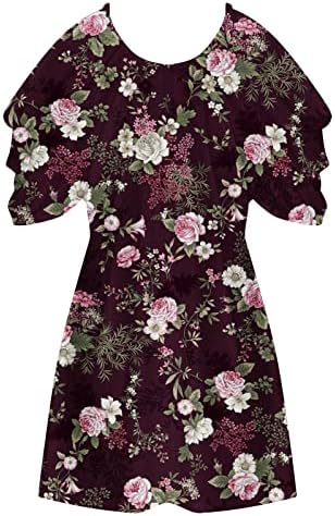 Blusas femininas e tops com estampa de flor elegante e picada curta de manga curta camisas de verão