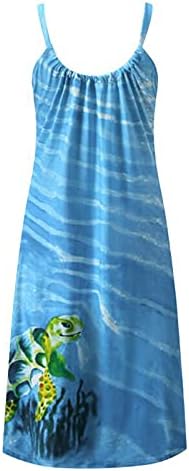 2023 Primavera Vestidos femininos do verão Tanques de vestidos de tração de vestido de tartaruga marinha Mini vestido de swing