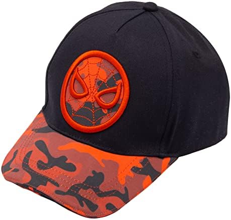 Marvel Spiderman Hat para meninos, boné de beisebol de Homem-Aranha respirável para crianças pequenas, meninos de 3 a 9