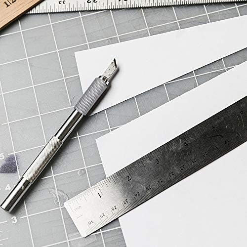 SOUYOS 10 PCS FACA CRATIONAL DE CUTADO DE PRECISÃO Faca, faca de caneta afiada profissional com tampa de segurança para arte, tecido,