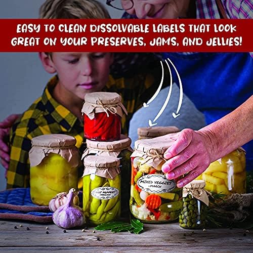 Bagunça rótulos de alimentos dissolvíveis para recipientes 350 etiquetas em branco Etiquetas de cozinha rótulos de alimentos Etiquetas
