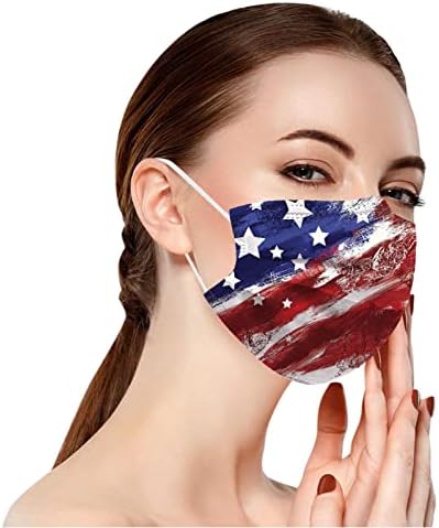 50pack de julho Quarto descartável face_masks para adultos mulheres férias patrióticas mulheres descartáveis ​​cobrindo