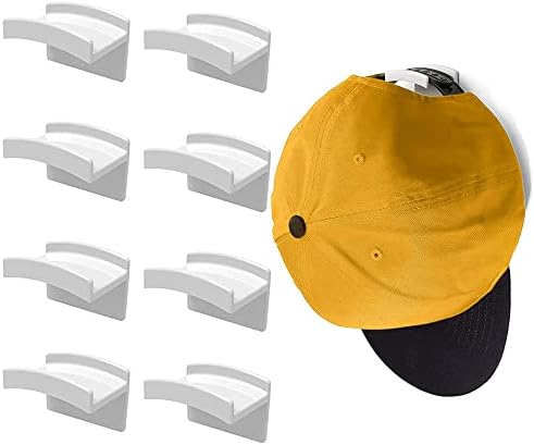 Ganchos de chapéu Flancci para parede, design minimalista de rack de chapéu, rack de chapéu autônomo, cabide forte para o organizador do chapéu, armazenamento de chapéu, porta -chapéu, exibição de chapéus para bonés de beisebol, gancho branco…