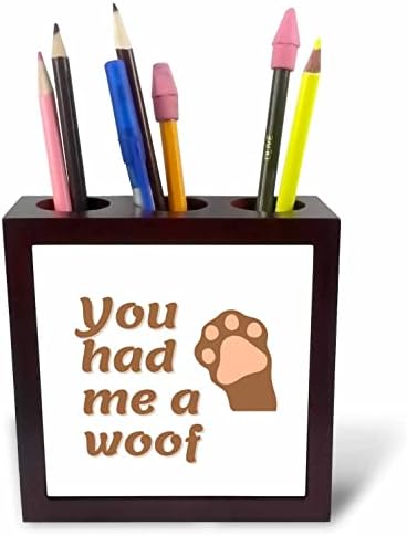 3drosrose fofa citações sobre animais de estimação com um texto de você me teve um woof - titulares de caneta de telha