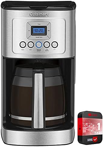 Cuisinart Perfect Temp 14 Cop Programmable CafeeMaker Aço inoxidável com 1 ano CPS Pacote de proteção aprimorada