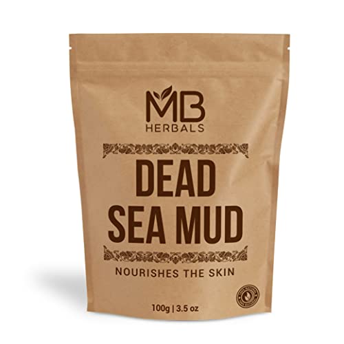 MB Herbals Muda Dead Mar 3,5 oz / 100 grama | Nutre os esfolia suavizam e desintoxicam a pele | Pó de argila seca | Apenas uso externo