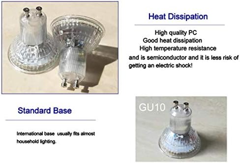 GU10 Bulbos de LED 5W CoB 5 watt frio branco 6000k 5W Bulbos de destaque LED para iluminação de paisagem embutida, MR16 GU10 Base, AC85-265V, 4 pacote