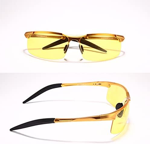 Visão noturna Dexlary Drivante óculos anti -brilho polarizado UV400 Óculos de sol para homens Amarelo proteção contra proteção de segurança chuvosa óculos de proteção