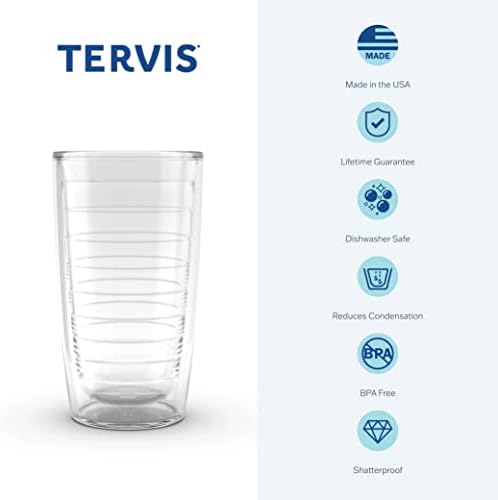 Tervis Brotdding Bliss Fabled in USA Double Partle Isolled Tumbler Cup mantém as bebidas frias e quentes, 16oz clássicas,