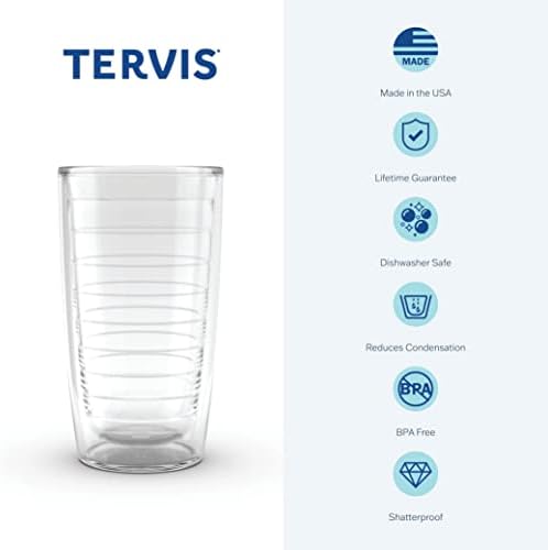 Tervis Brotdding Bliss Fabled in USA Double Partle Isolled Tumbler Cup mantém as bebidas frias e quentes, 16oz clássicas, felicidade emergente