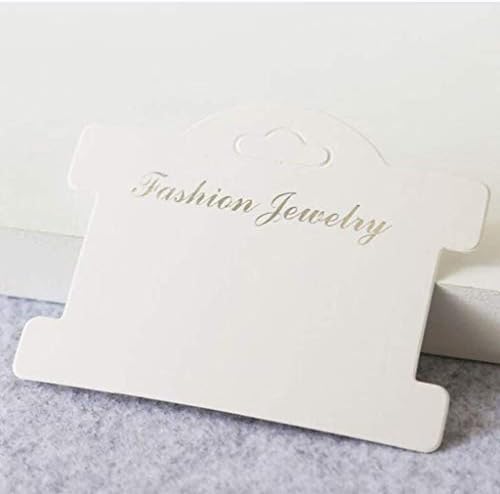 Cartões de exibição de jóias de 100pcs mostrando tags Bracelet de jóias Cartões de exibição - papel branco de 95x75 mm