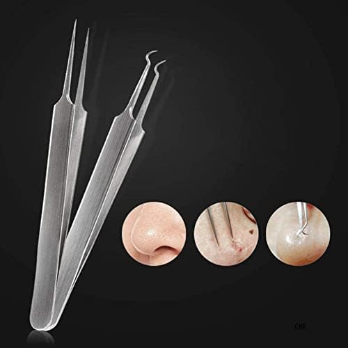 1pc Professional Bend Bend Curved Tweezer Blackhead Acne Clip Comedone Pimple Extrator Remover Tool para Comedone Whitehead