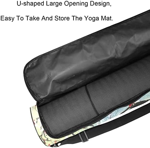 Ratgdn Yoga Mat Bag, Cranes Birds Exercício de ioga transportadora de tapete de yoga full-zip