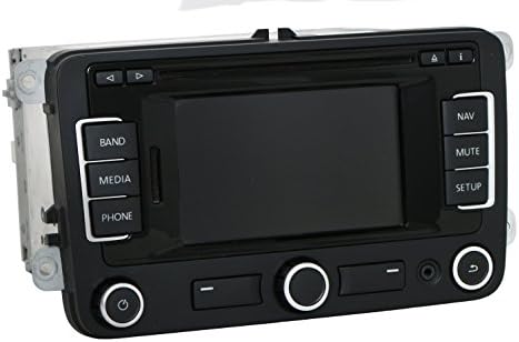 1 Factory Radio AM FM CD Player Navigation Radio W Aux Entrada compatível com 09-11 Volkswagen CC Golf 1K0035274A