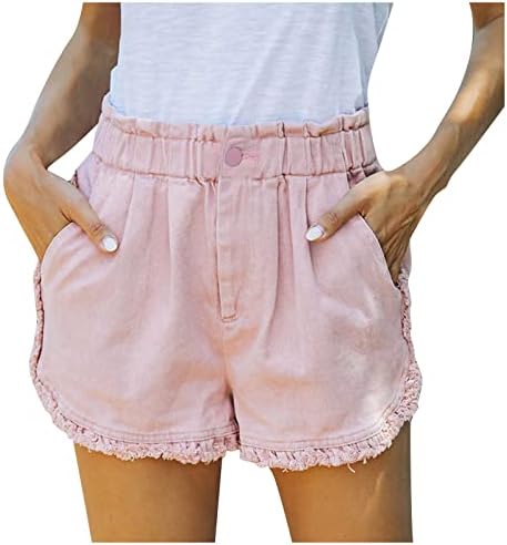 Bassina shorts angustiados para mulheres rasgadas casuais