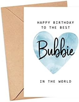 Moltdesigns Feliz aniversário para o melhor bubbie do mundo - cartão de aniversário bubbie - cartão bubbie - presente do dia dos pais