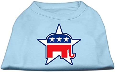 Mirage Pet Products 10 polegadas Republican Print camisa para animais de estimação, pequeno, azul