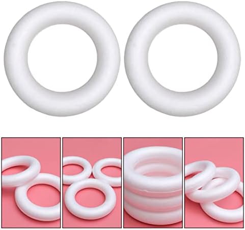 Excelaty Polystireno Foam Ring Ring Ring 2pcs Greante de espuma de espuma Anéis de poliestireno brancos anel de espuma REALHA FORMAS