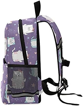 MNSruu Kids Backpack Girls, Animal Cute Funny Cats and Star