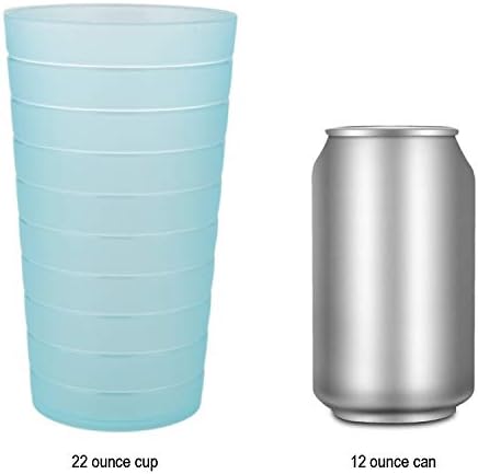 Tumblers de plástico aoyite bebendo copos de 12 | Break resistente a 22 oz de copos de plástico | 6 Cores variadas Qualidade do restaurante | Livre de BPA