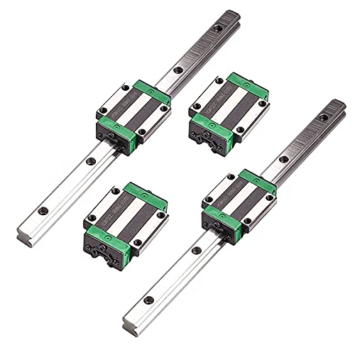 Mssoomm 15mm Hgw15 Kit de trilho linear quadrado CNC 2PCS HGW15-44.09 polegadas / 1120mm +4pcs Hgw15 - Caneta do linear do tipo