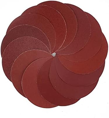 Lixa de polimento e lixamento 50pcs 5 polegadas 125mm Lixa vermelha de alumina para lixar ganchos de disco e loops 60