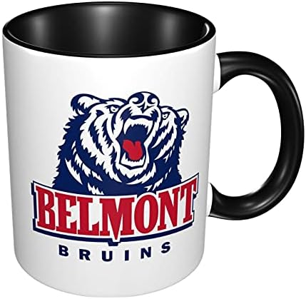 Logotipo da Universidade Belmont grande caneca de café em cerâmica, xícara reutilizável para café ou chá