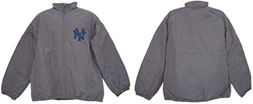 New York Yankees Tamanho masculino X -Large XL Full Zip Jacket Bolsões dianteiras - Gray