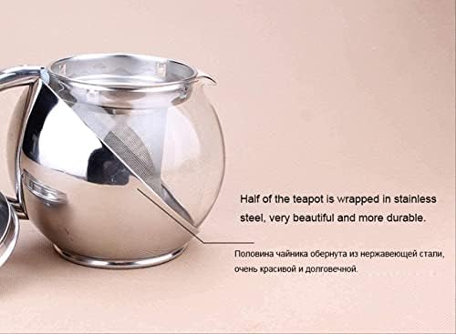 HAVE KETTLE DECURA KETTLE DE TELO DE 500 ml de aço inoxidável de aço de vidro de flores esféricas de chá de panela de flor Puer chaleira cafetle bule de chá conveniente