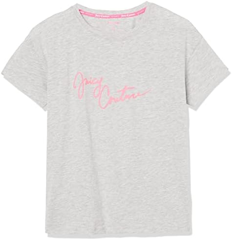 Camiseta de script de manga curta feminina de Couture Juicy Couture
