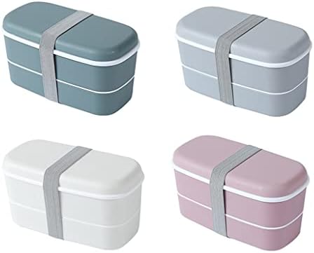 PDGJG Camadas duplas Bento Box Box Box Acessórios de cozinha de comida de cozinha Material MATERIAL DINANA