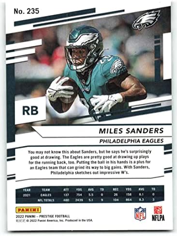 Miles Sanders 2022 Panini Prestige 235 nm+ -mt+ NFL Football Eagles