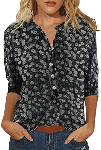 Camisas de manga curta para mulheres casuais manga curta colcheia solta blusas camisa tampos e blusas